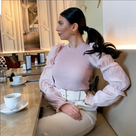 Zara Organza knit top - Picture 7 of 14